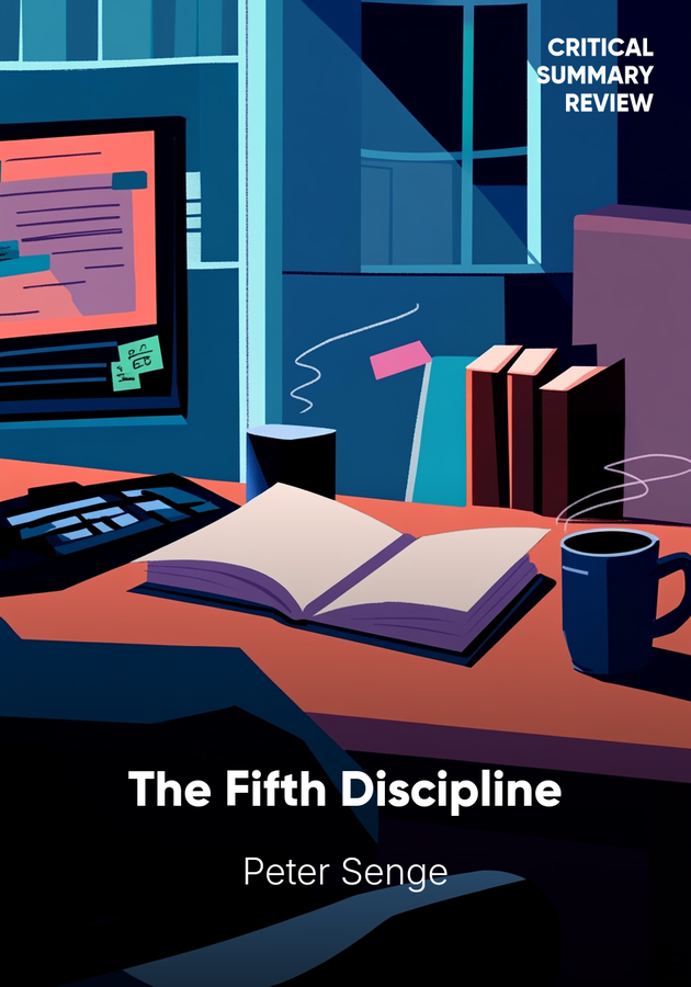 Book cover of The Fifth Discipline by Peter Senge — critical summary review on 12min