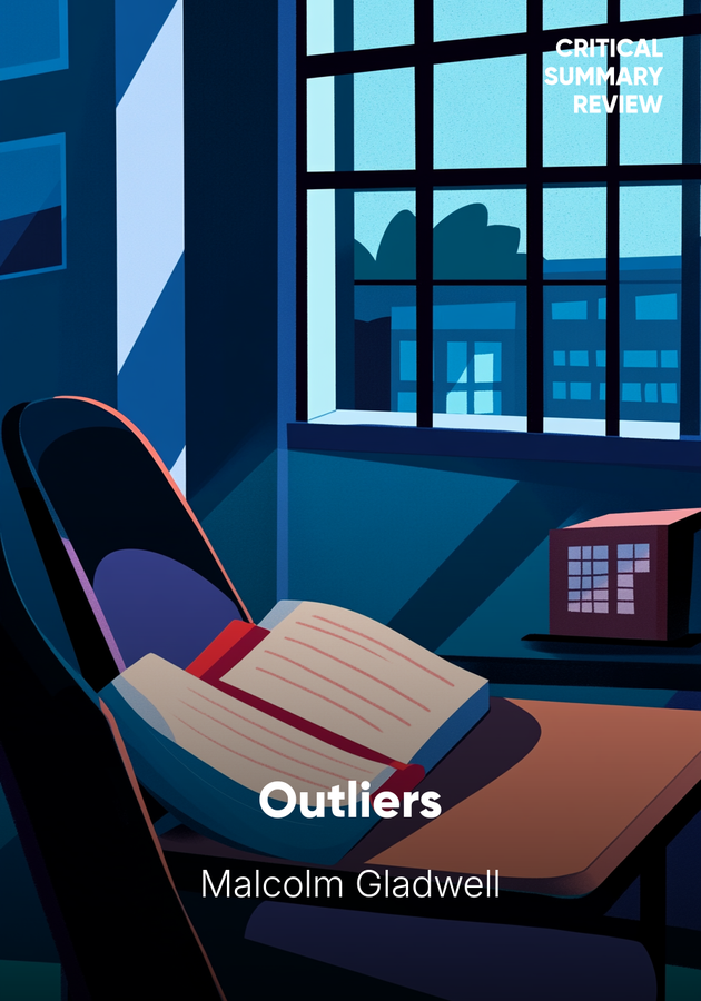 Book cover of Outliers by Malcolm Gladwell — critical summary review on 12min