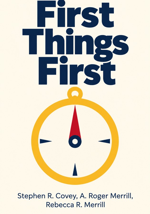 Book cover of First Things First by Stephen R. Covey & A. Roger Merrill & Rebecca R. Merrill — critical summary review on 12min