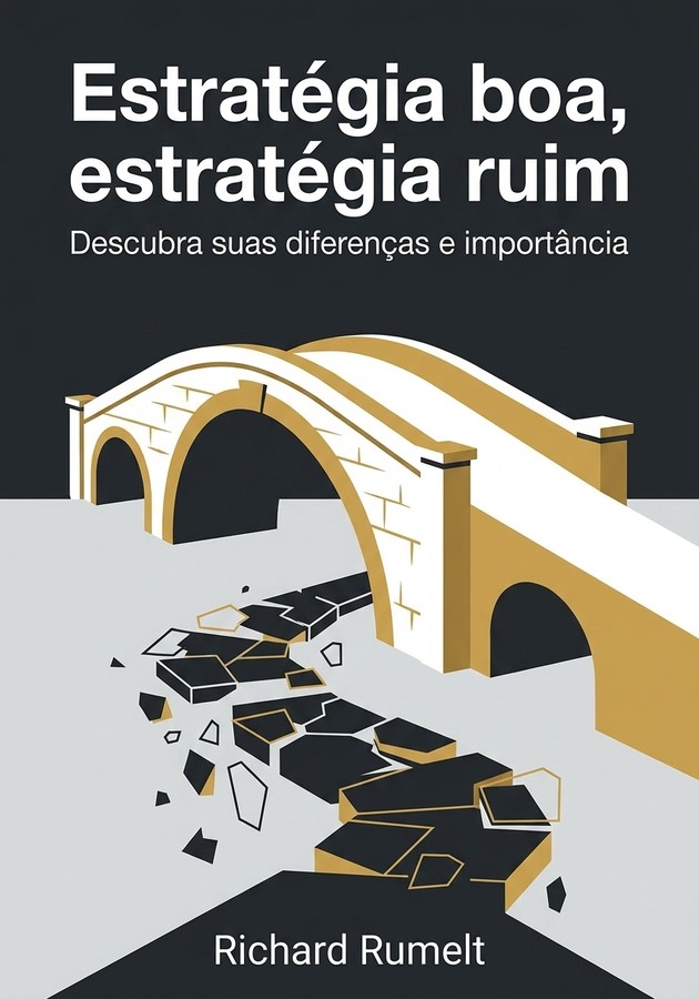 Capa do livro Estratégia boa, estratégia ruim, de Richard Rumelt — resumo e resenha crítica no 12min