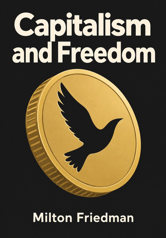 Book cover of Capitalism and Freedom by Milton Friedman — critical summary review on 12min