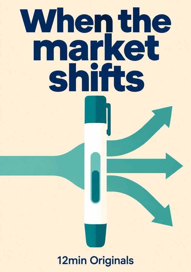 Book cover of When the market shifts by 12min Originals — critical summary review on 12min