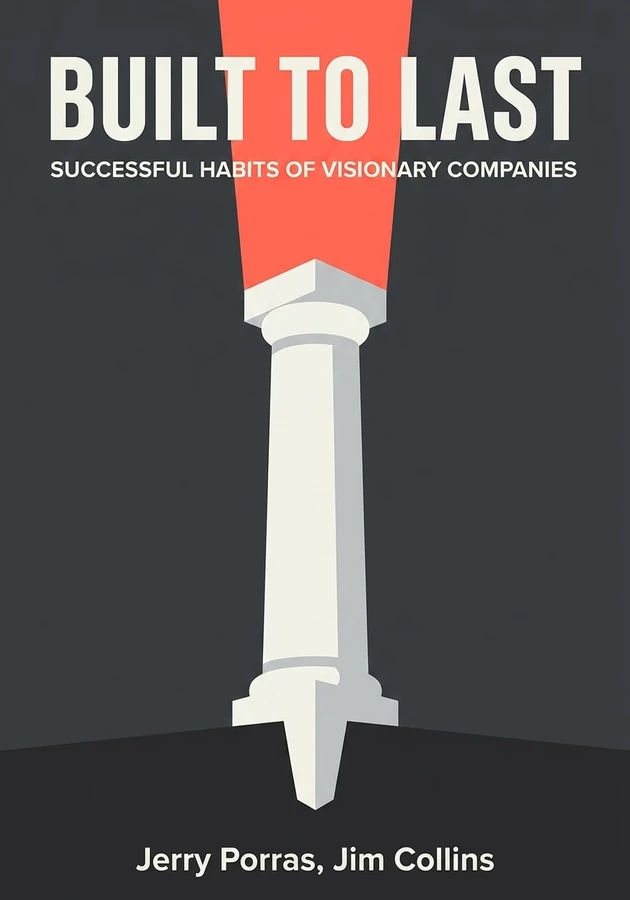 Book cover of Built to Last by Jerry Porras — critical summary review on 12min