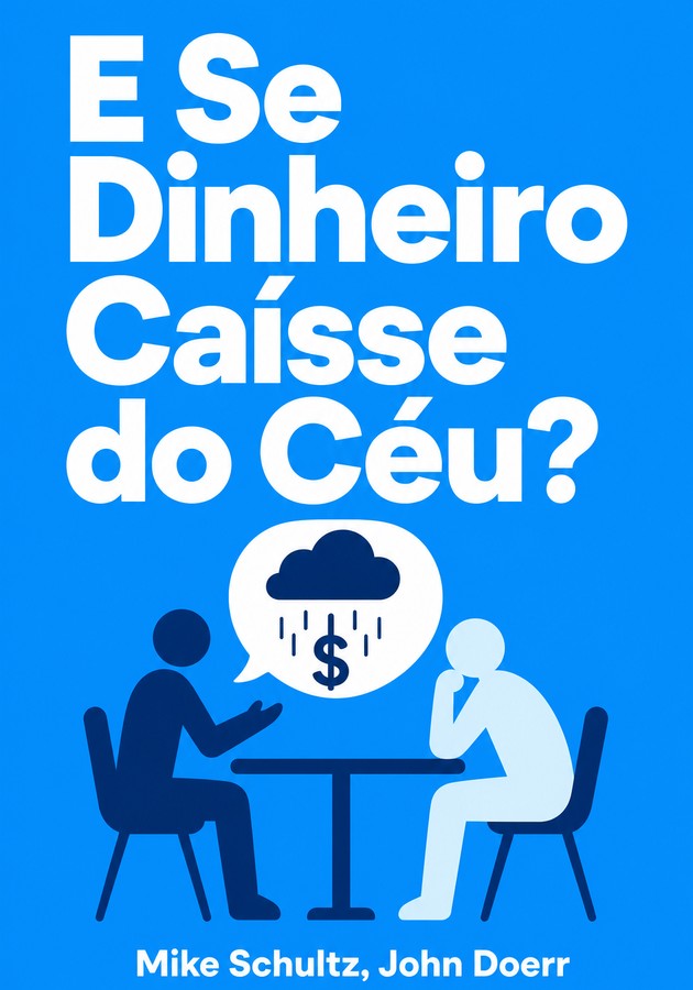 Capa do livro E Se Dinheiro Caísse do Céu?, de John Doerr & Mike Schultz — resumo e resenha crítica no 12min