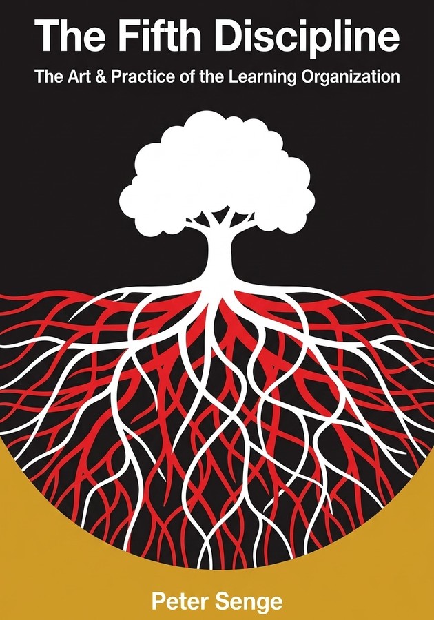 Book cover of The Fifth Discipline by Peter Senge — critical summary review on 12min