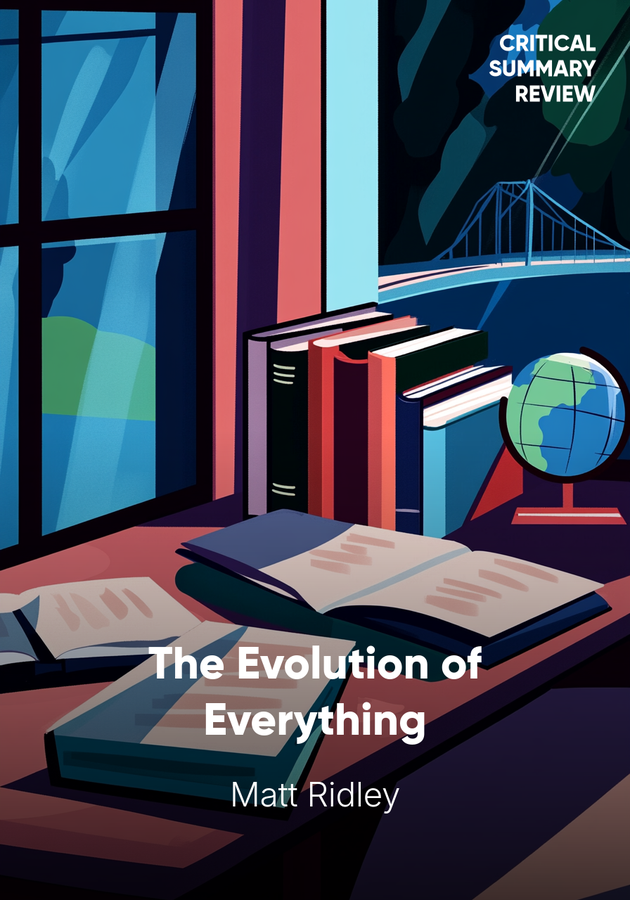 Book cover of The Evolution of Everything by Matt Ridley — critical summary review on 12min