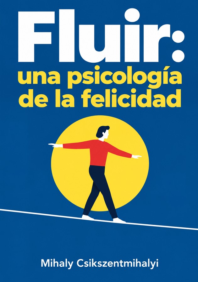 Portada del libro Fluir: una psicología de la felicidad, de Mihaly Csikszentmihalyi — resumen crítico y reseña en 12min