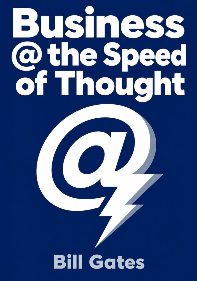 Book cover of Business @ the Speed of Thought by Bill Gates — critical summary review on 12min