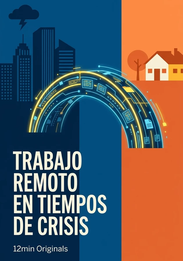 Portada del libro Trabajo Remoto en Tiempos de Crisis, de 12min Originals — resumen crítico y reseña en 12min
