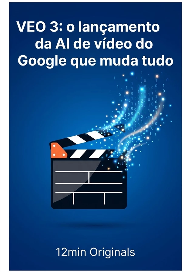 Capa do livro VEO 3: o lançamento da AI de vídeo do Google que muda tudo, de 12min Originals — resumo e resenha crítica no 12min