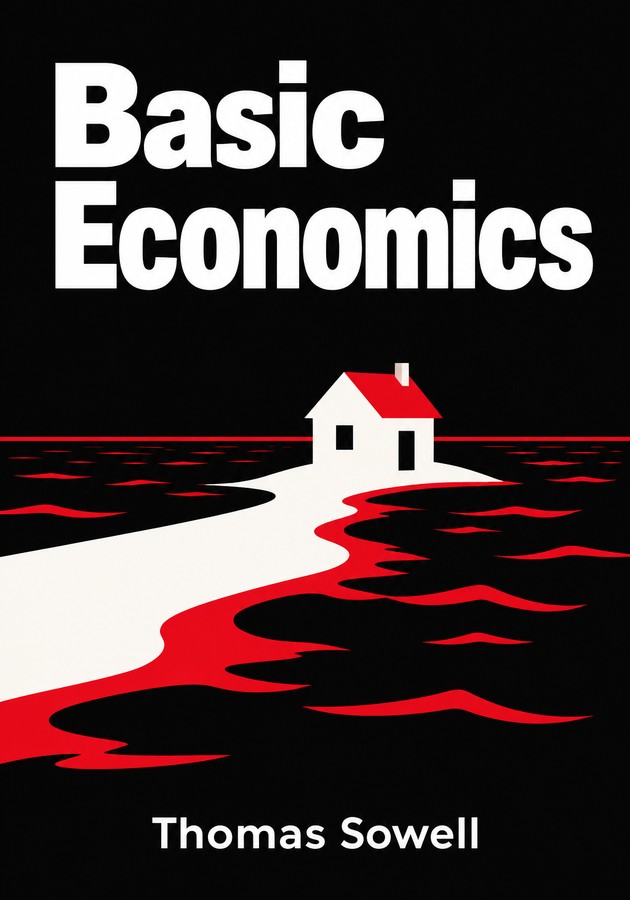 Book cover of Basic Economics by Thomas Sowell — critical summary review on 12min