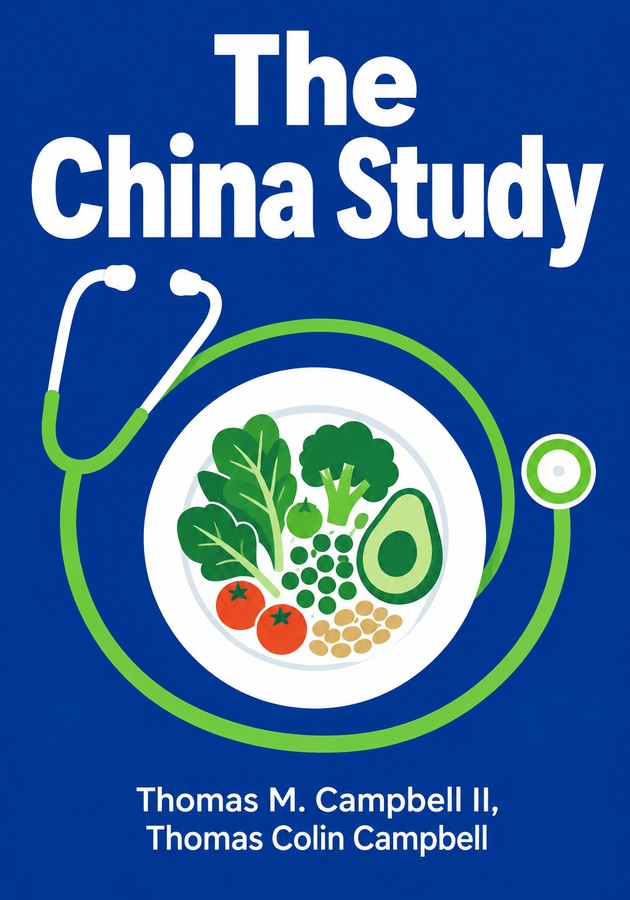 Book cover of The China Study by Thomas Colin Campbell — critical summary review on 12min