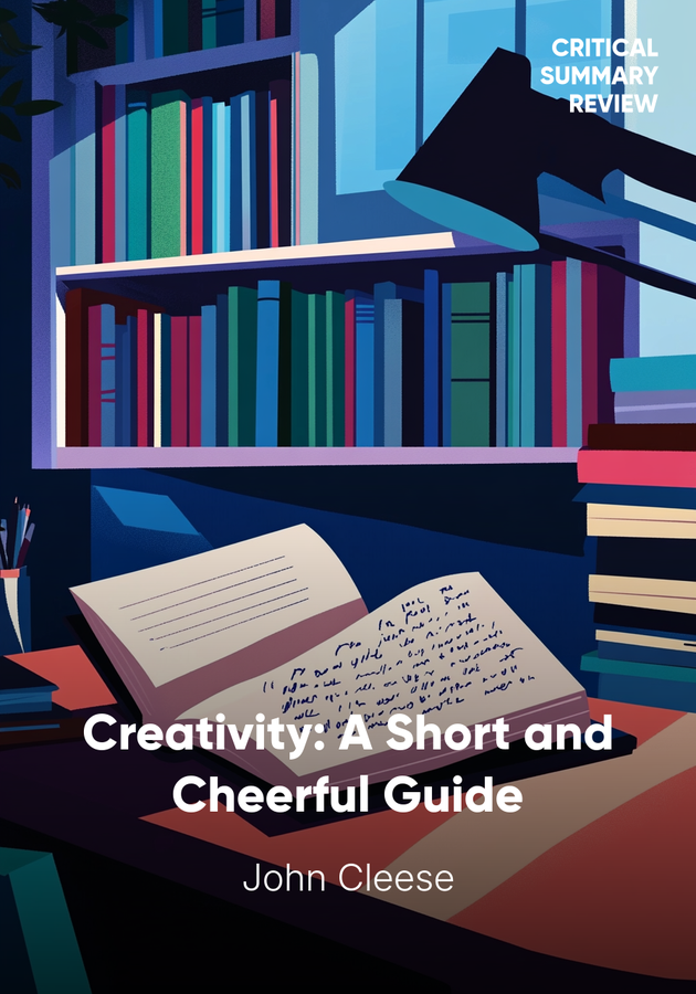 Book cover of Creativity: A Short and Cheerful Guide by John Cleese — critical summary review on 12min