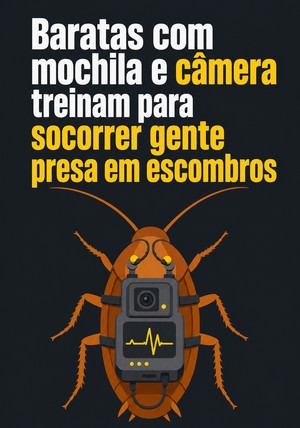 Capa do livro Baratas com mochila e câmera treinam para socorrer gente presa em escombros, de 12min Originals — resumo e resenha crítica no 12min