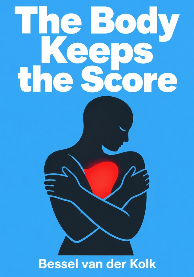 Book cover of The Body Keeps the Score by Bessel van der Kolk — critical summary review on 12min