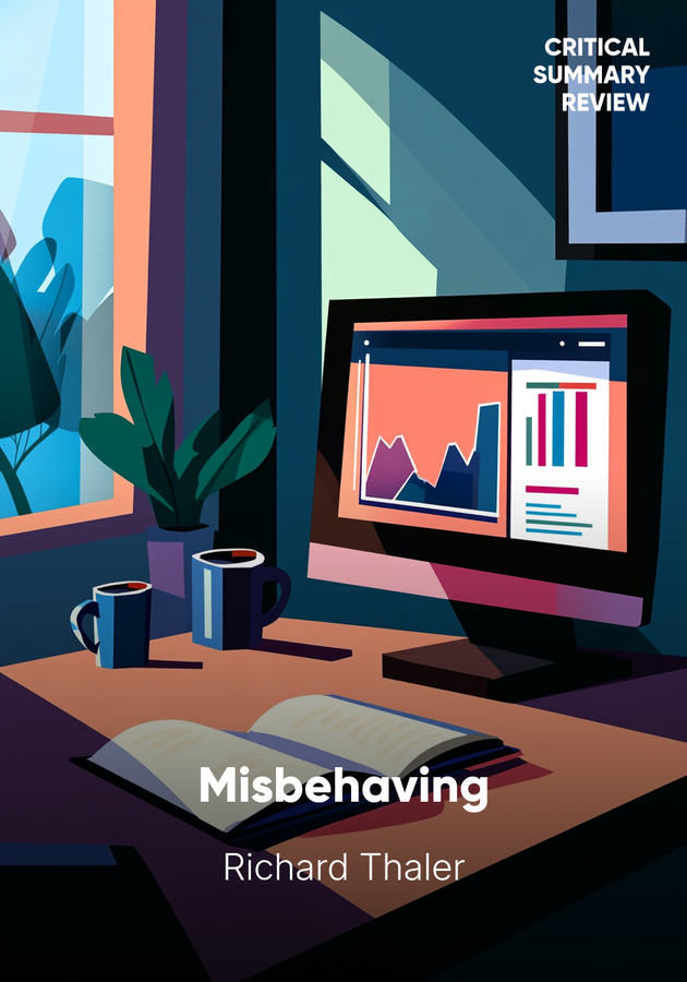 Book cover of Misbehaving by Richard Thaler — critical summary review on 12min