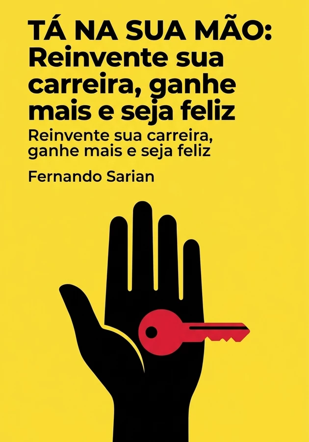 Capa do livro Tá na sua mão: Reinvente sua carreira, ganhe mais e seja feliz, de Fernando Sarian — resumo e resenha crítica no 12min
