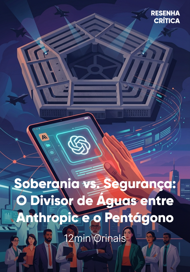 Capa do livro Soberania vs. Segurança: O Divisor de Águas entre Anthropic e o Pentágono, de 12min Originals — resumo e resenha crítica no 12min