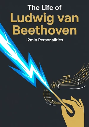 Book cover of The Life of Ludwig van Beethoven by 12min Personalities — critical summary review on 12min