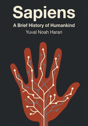 Book cover of Sapiens by Yuval Noah Harari — critical summary review on 12min