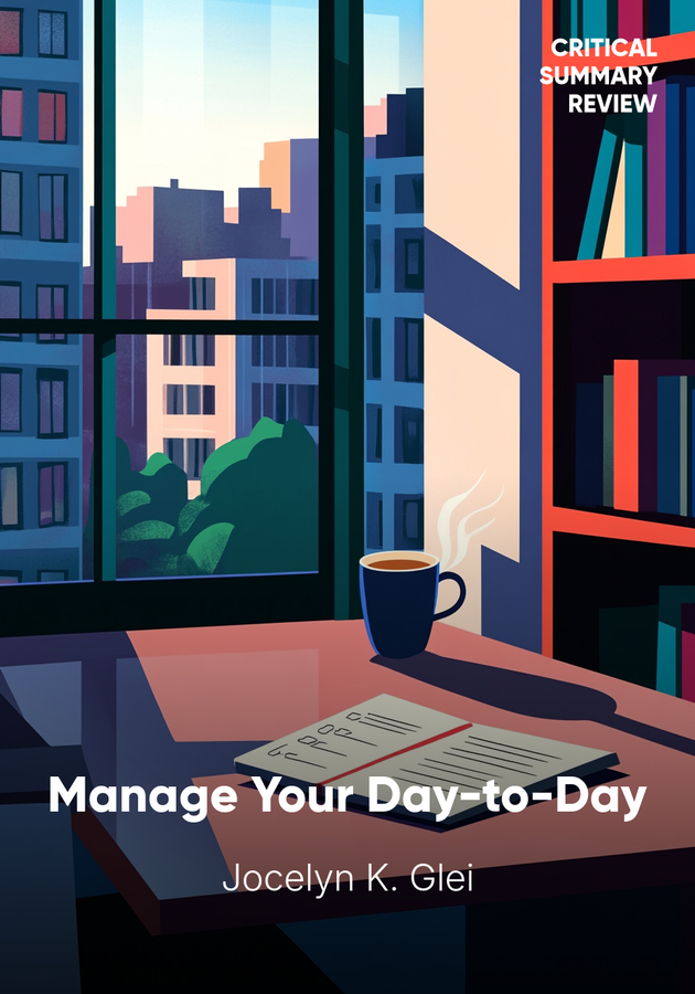 Book cover of Manage Your Day-to-Day by Jocelyn K. Glei — critical summary review on 12min