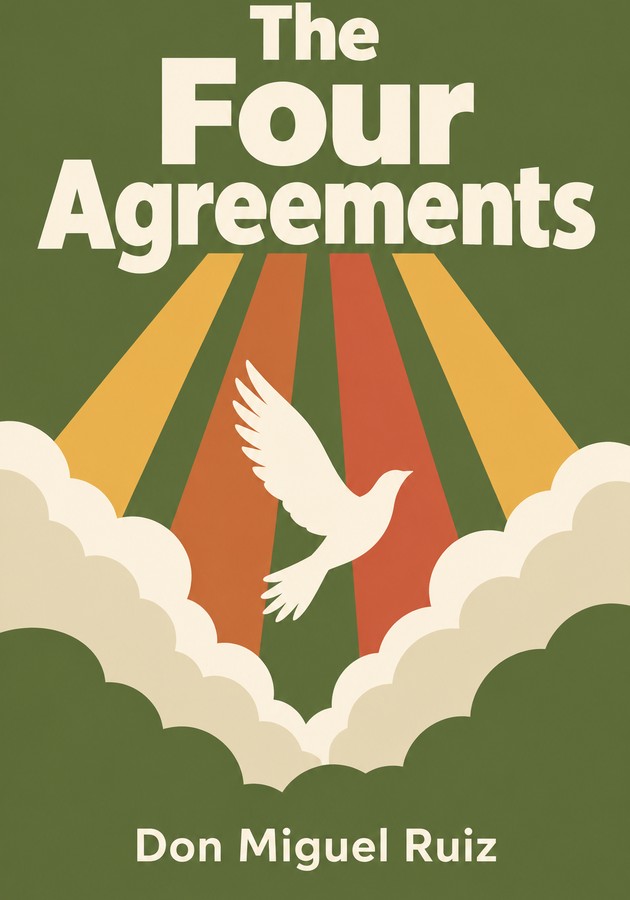 Book cover of The Four Agreements by Don Miguel Ruiz — critical summary review on 12min