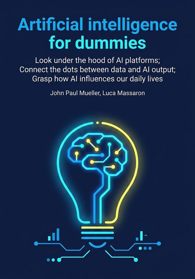 Capa do livro Artificial intelligence for dummies, de John Paul Mueller — resumo e resenha crítica no 12min