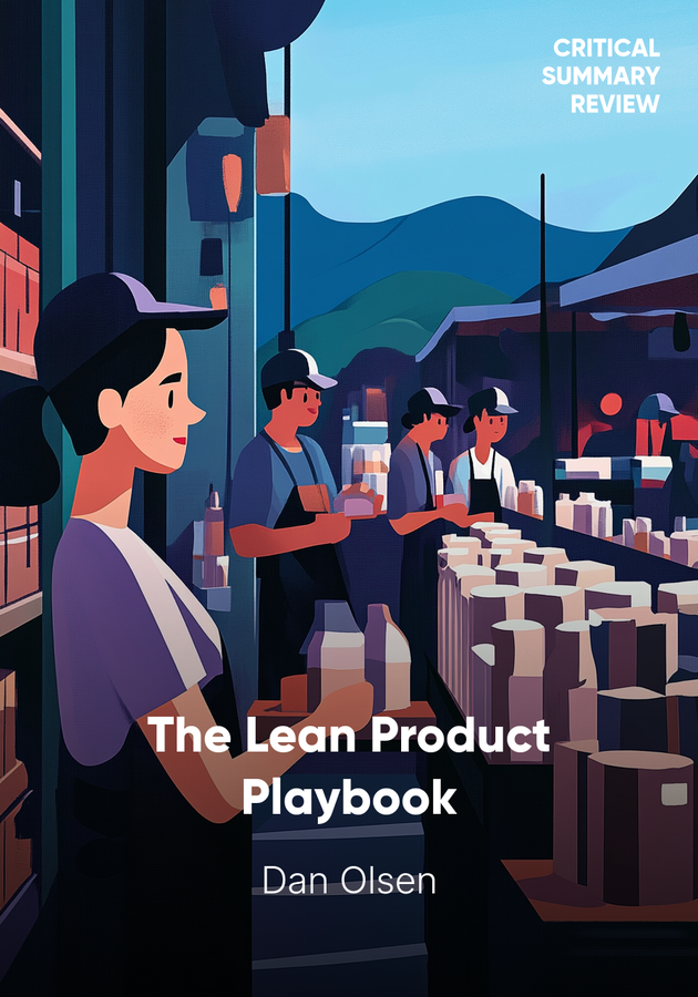 Book cover of The Lean Product Playbook by Dan Olsen — critical summary review on 12min