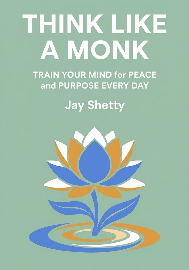 Book cover of Think Like a Monk by Jay Shetty — critical summary review on 12min