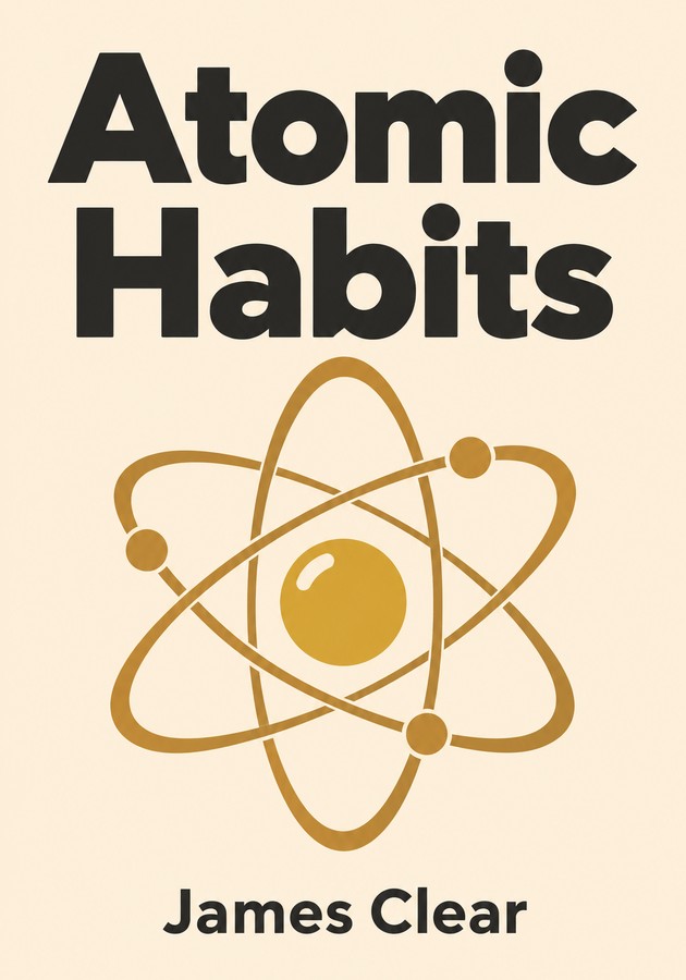Book cover of Atomic Habits by James Clear — critical summary review on 12min