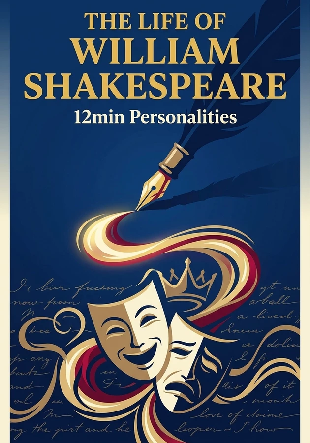 Book cover of The Life of William Shakespeare by 12min Personalities — critical summary review on 12min