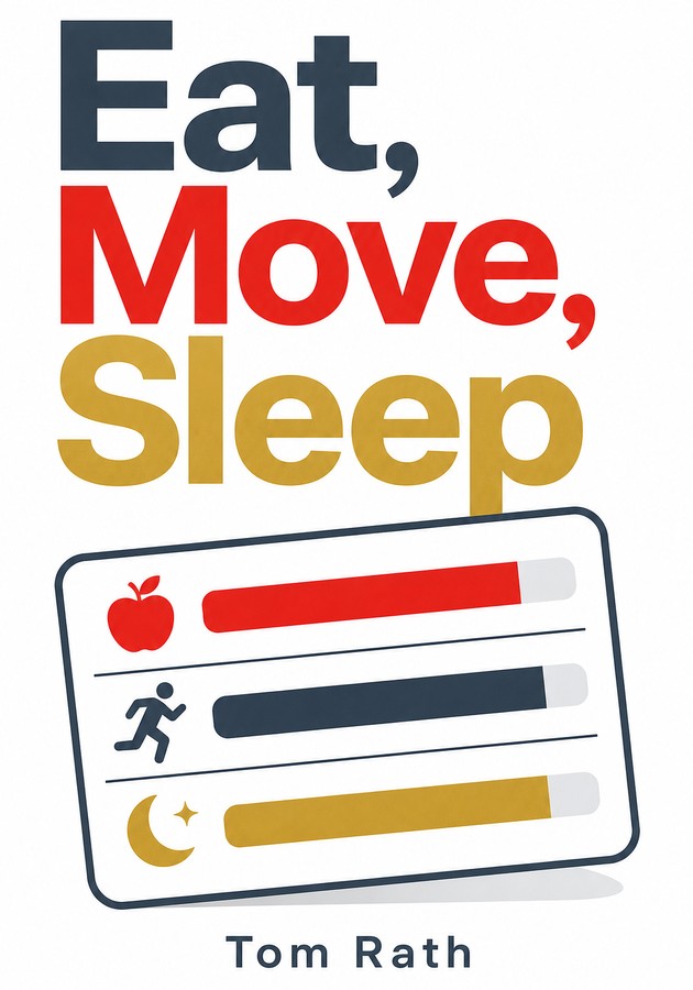 Capa do livro Eat, Move, Sleep, de Tom Rath — resumo e resenha crítica no 12min
