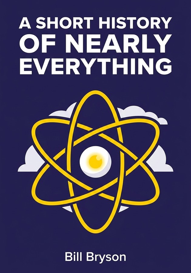Book cover of A Short History of Nearly Everything by Bill Bryson — critical summary review on 12min