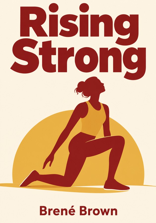 Book cover of Rising Strong by Brené Brown — critical summary review on 12min