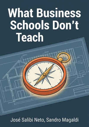 Book cover of What Business Schools Don't Teach by Sandro Magaldi & José Salibi Neto — critical summary review on 12min