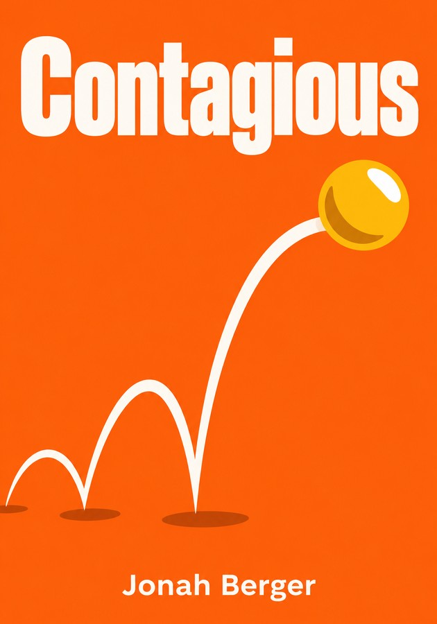 Book cover of Contagious by Jonah Berger — critical summary review on 12min