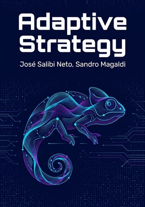 Book cover of Adaptive Strategy by Sandro Magaldi & José Salibi Neto — critical summary review on 12min