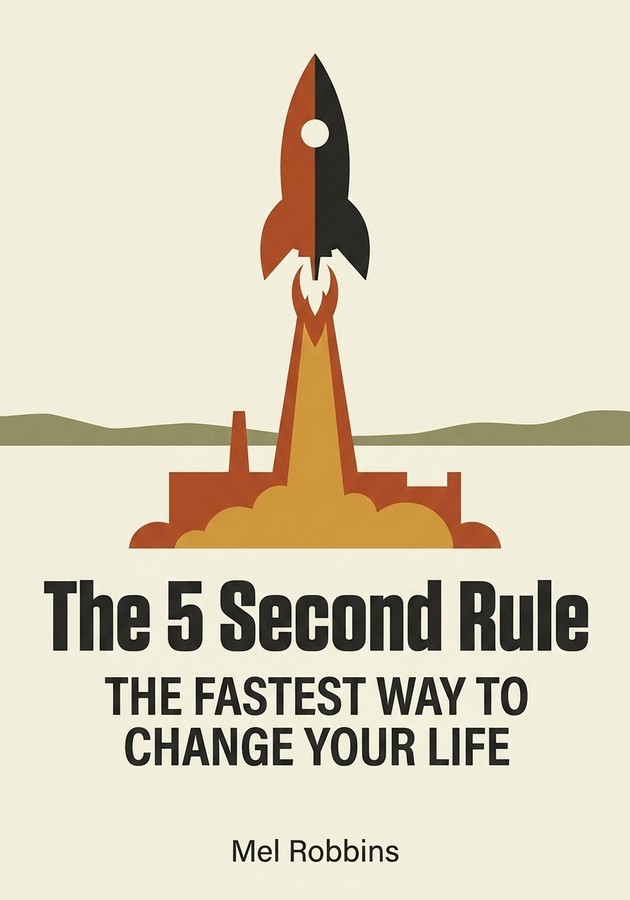 Book cover of The 5 Second Rule by Mel Robbins — critical summary review on 12min