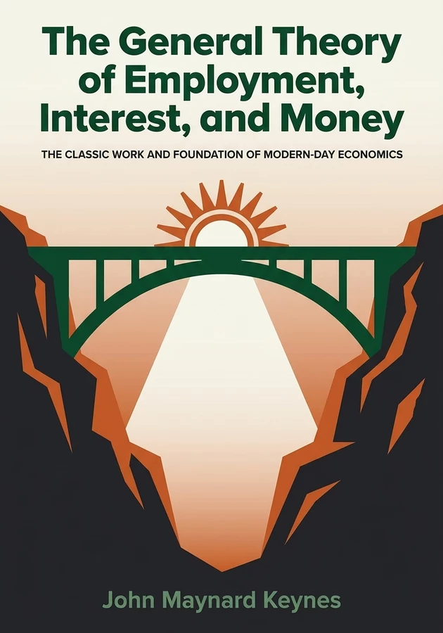Book cover of The General Theory of Employment, Interest, and Money by John Maynard Keynes — critical summary review on 12min