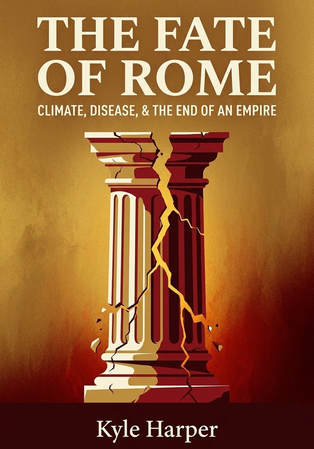 Book cover of The Fate of Rome by Kyle Harper — critical summary review on 12min