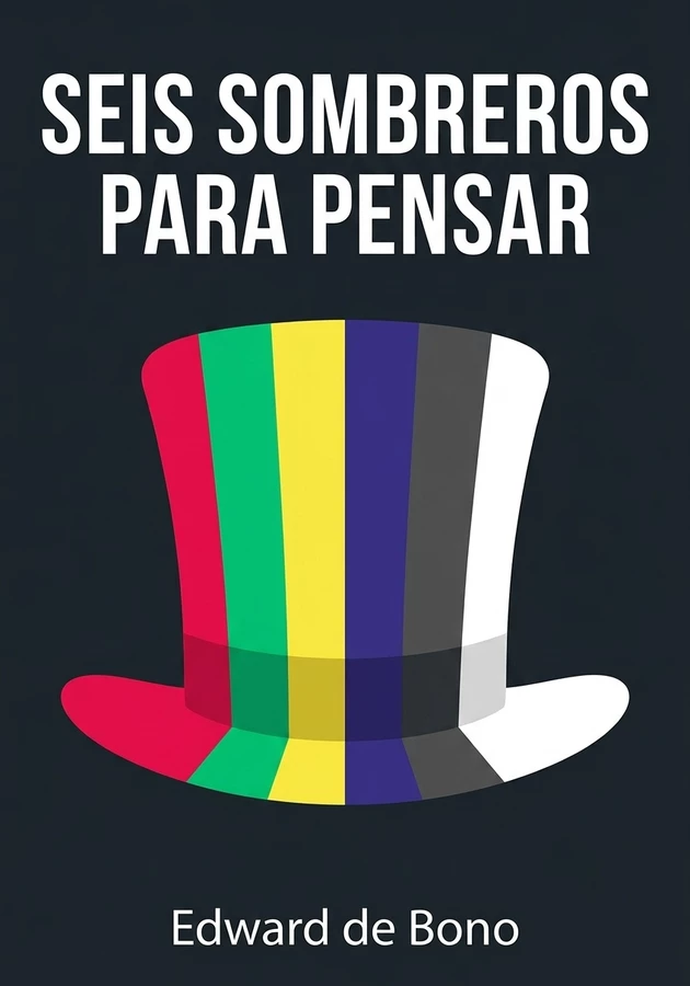 Portada del libro Seis sombreros para pensar, de Edward de Bono — resumen crítico y reseña en 12min