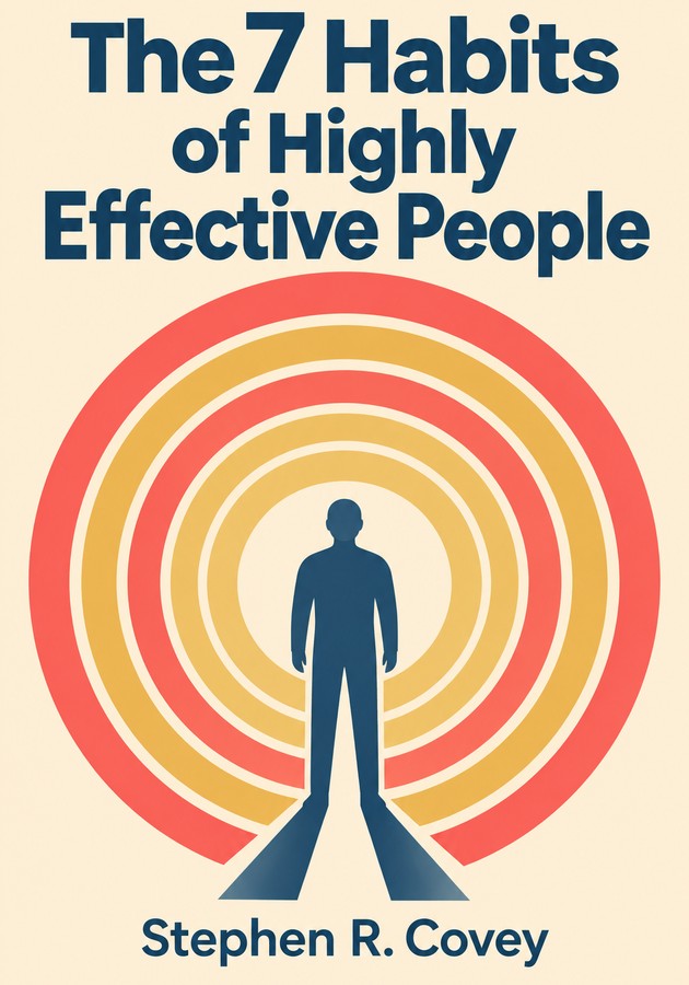 Book cover of The 7 Habits of Highly Effective People by Stephen R. Covey — critical summary review on 12min