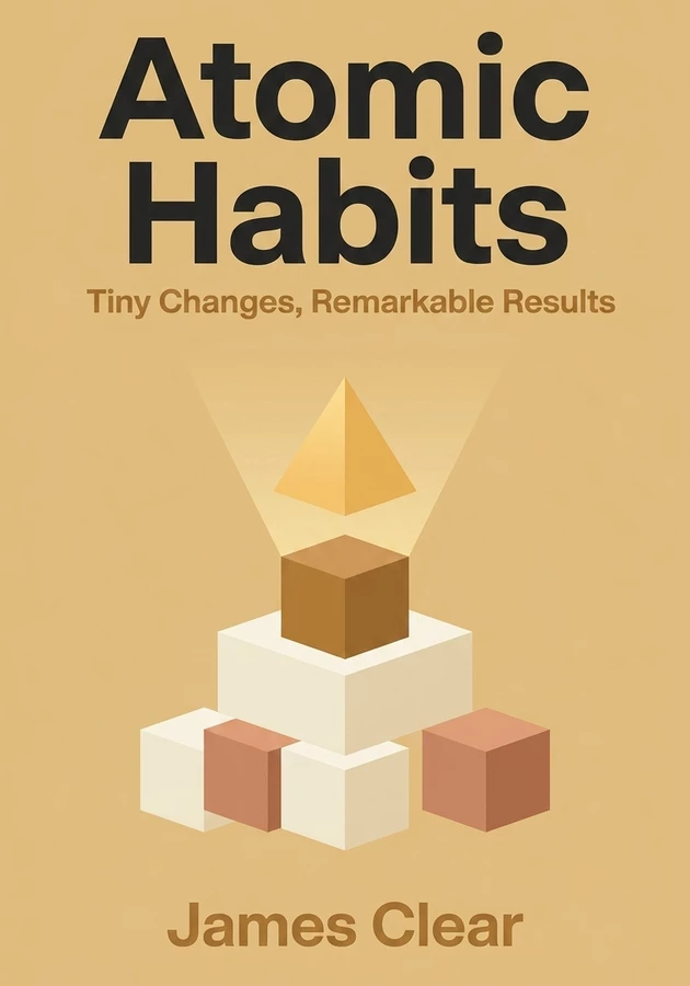 Book cover of Atomic Habits by James Clear — critical summary review on 12min