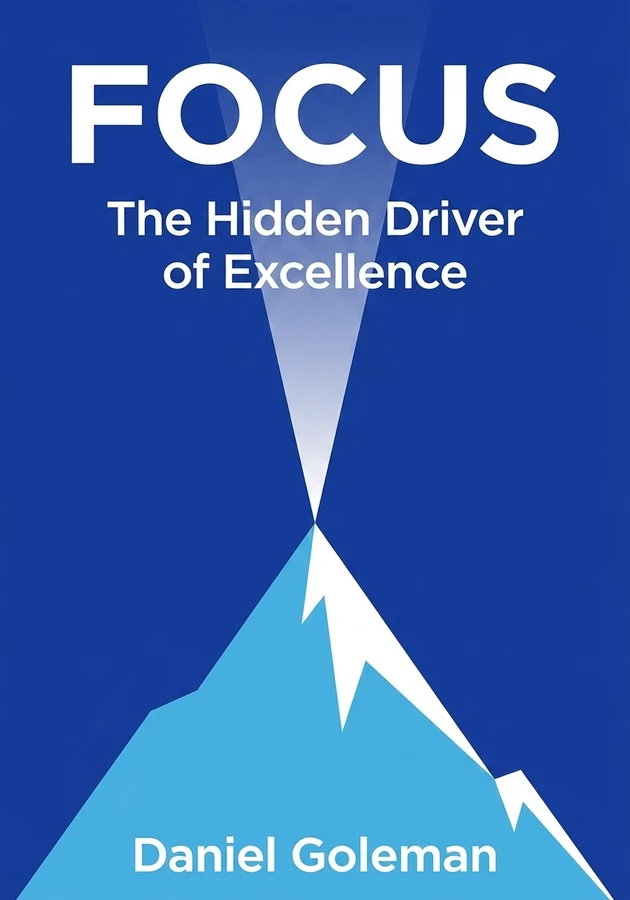 Book cover of Focus by Daniel Goleman  — critical summary review on 12min
