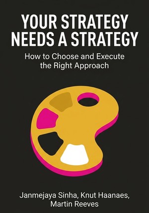 Book cover of Your Strategy Needs a Strategy by Martin Reeves & Knut Haanaes & Janmejaya Sinha — critical summary review on 12min