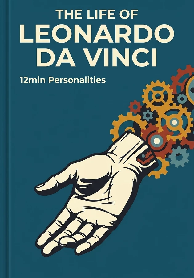 Book cover of The Life of Leonardo da Vinci by 12min Personalities — critical summary review on 12min