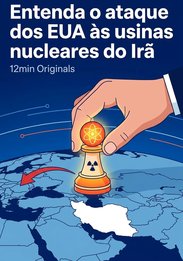 Capa do livro Entenda o ataque dos EUA às usinas nucleares do Irã, de 12min Originals — resumo e resenha crítica no 12min