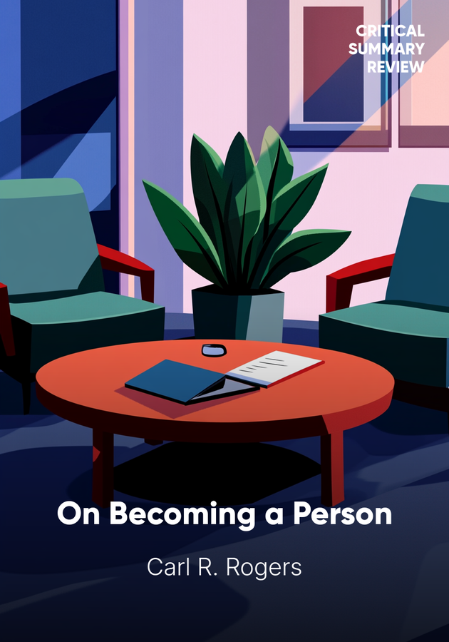 Book cover of On Becoming a Person by Carl R. Rogers — critical summary review on 12min