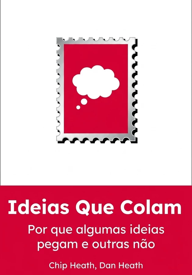 Capa do livro Ideias Que Colam, de Chip Heath & Dan Heath — resumo e resenha crítica no 12min