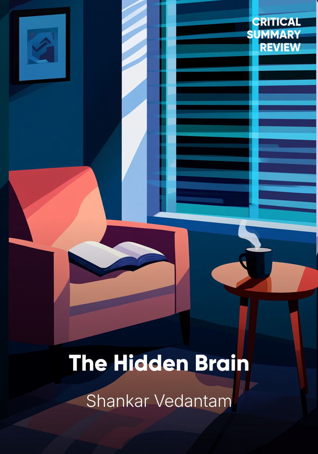 Book cover of The Hidden Brain by Shankar Vedantam — critical summary review on 12min